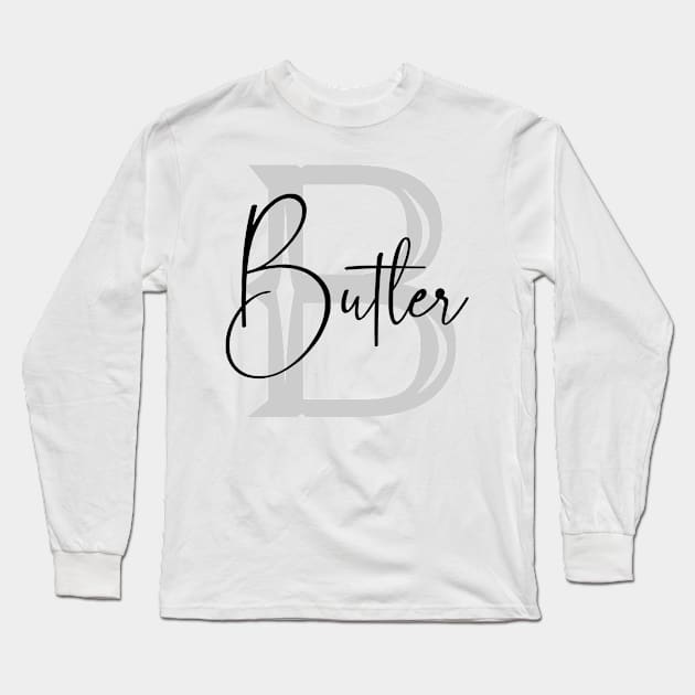 Butler Second Name, Butler Family Name, Butler Middle Name Long Sleeve T-Shirt by Huosani